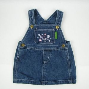 0-3 Mo Girls John Deere Denim Dress One Piece
